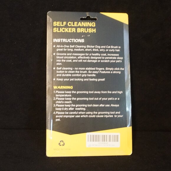 Self Cleaning Dog/Cat Slicker Brush for Shedding - Picture 2 of 3